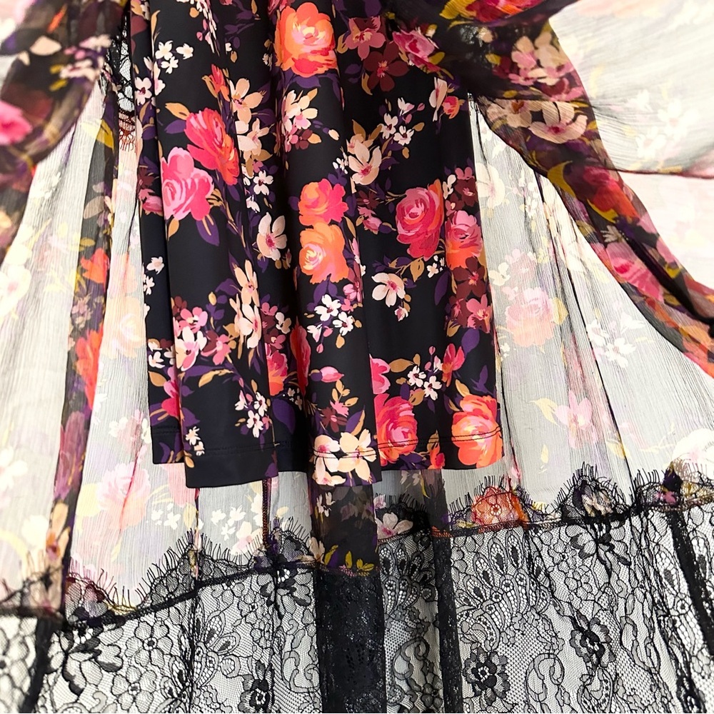 Johnny Was Love Flora Silk Lace Tiered Maxi Dress L38023 - Picture 13 of 16